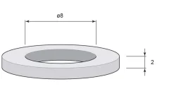 Slitring till gångjärn - Aug Stenman 8 x 2 mm