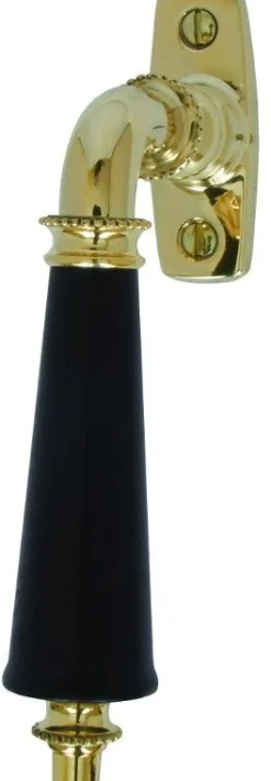 Spanjoletthandtag - Trippel pärlrand rak mässing