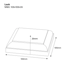 Stolphatt - Stolplock 105 x 105 mm
