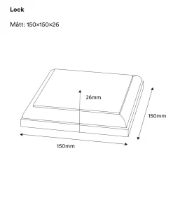 Stolphatt - Stolplock 150 x 150 mm
