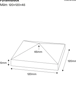Stolphatt - Stolplock 120 x 120 mm