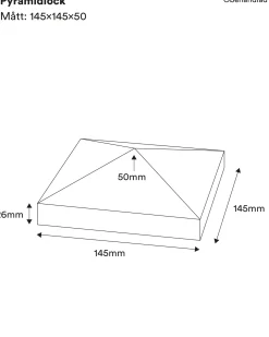 Stolphatt - Stolplock 145 x 145 mm