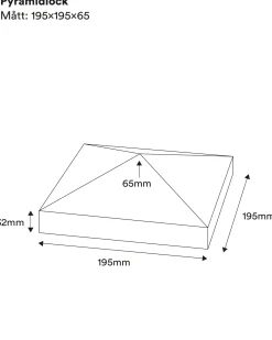 Stolphatt - Stolplock 195 x 195 mm
