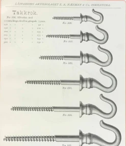 Stor takkrok - Nickel - utan skruvstift