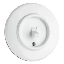 Strömbrytare rund duroplast - 2-polig (vipp)