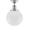 Taklampa - Byström 100 nickel, klotskärm