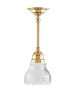Taklampa - Byströmpendel 60 mässing, slipat mattglas