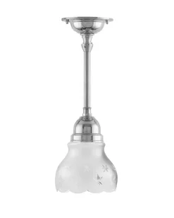 Taklampa - Byströmpendel 60 nickel, slipat mattglas