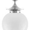 Taklampa - Dahlberg 100 nickel, stor klotskärm