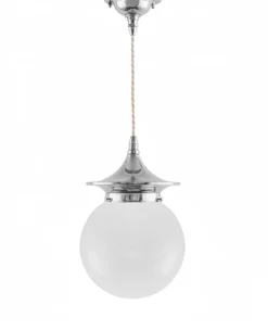 Taklampa - Dahlberg sladdpendel 100 nickel, klotskärm