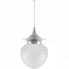 Taklampa - Dahlberg sladdpendel 100 nickel, mattglas droppe