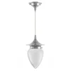 Taklampa - Dahlberg sladdpendel 80 nickel, mattglas droppe