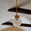 Taklampa - Dahlbergspendel 100 mässing, klarglas droppe