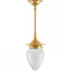 Taklampa - Dahlbergspendel 80 mässing, mattglas droppe