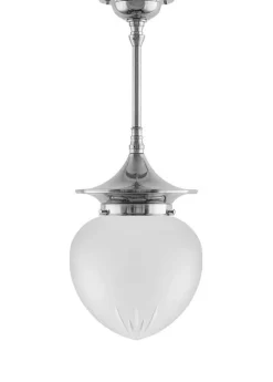 Taklampa - Dahlbergspendel 100 nickel, mattglas droppe