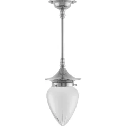 Taklampa - Dahlbergspendel 80 nickel, mattglas droppe