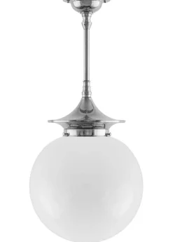 Taklampa - Dahlbergspendel 100 nickel, stor klotskärm