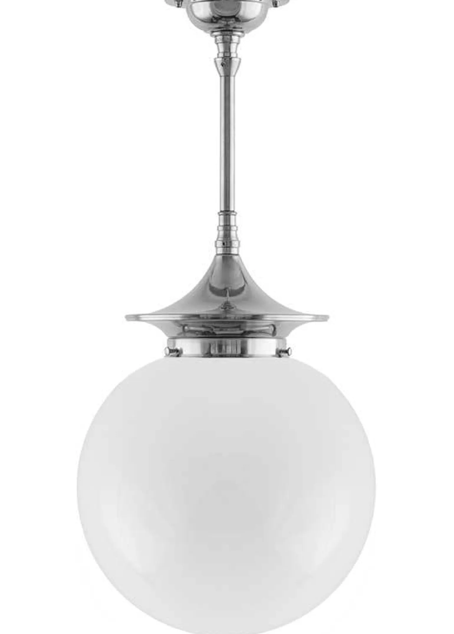 Taklampa - Dahlbergspendel 100 nickel, stor klotskärm