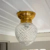 Taklampa - Frödingplafond 100 mässing klardroppe