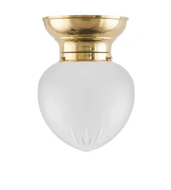 Taklampa - Frödingplafond 100 mässing slipat mattglas
