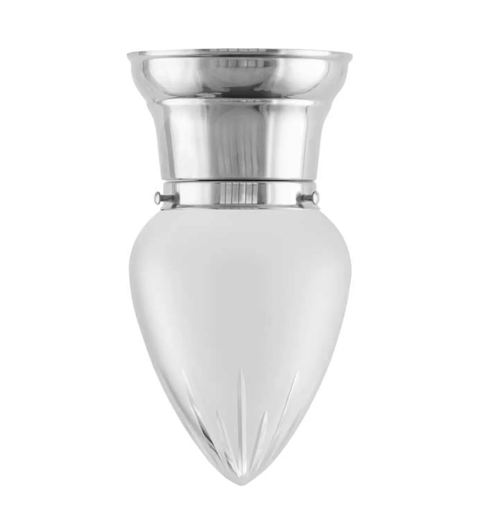 Taklampa - Frödingplafond 80 nickel, droppe matterad