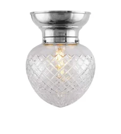 Taklampa - Frödingplafond 100 nickel, klardroppe
