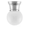 Taklampa - Frödingplafond 80 nickel, opalvit klot