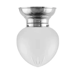 Taklampa - Frödingplafond 100 nickel, slipat mattglas
