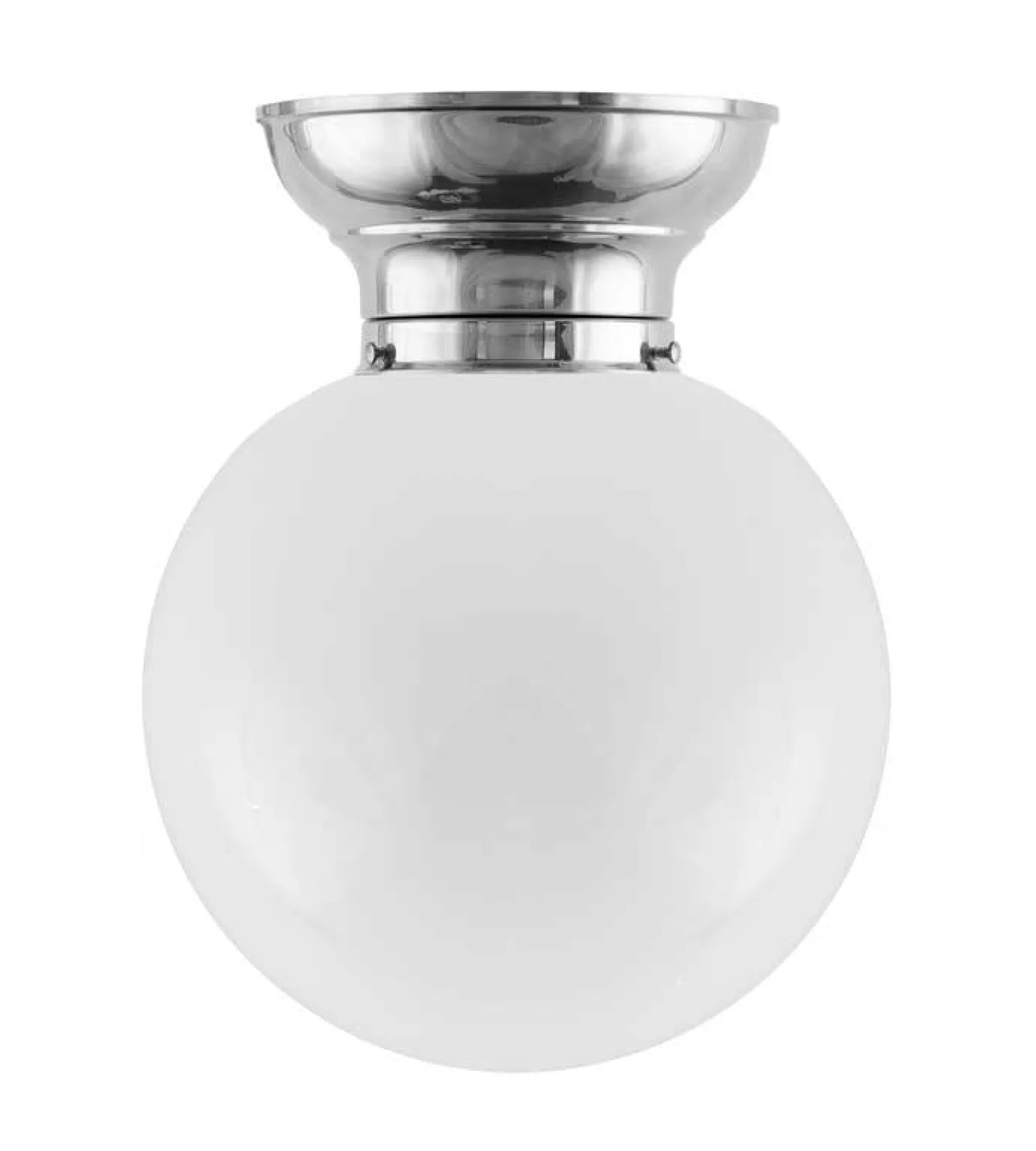 Taklampa - Frödingplafond 100 nickel, stor klotskärm