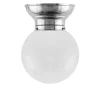 Taklampa - Frödingplafond 100 nickel, vit klotskärm