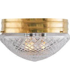 Taklampa - Heidenstamplafond 300 mässing, klarglas