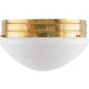 Taklampa - Heidenstamplafond 300 mässing, opalvit