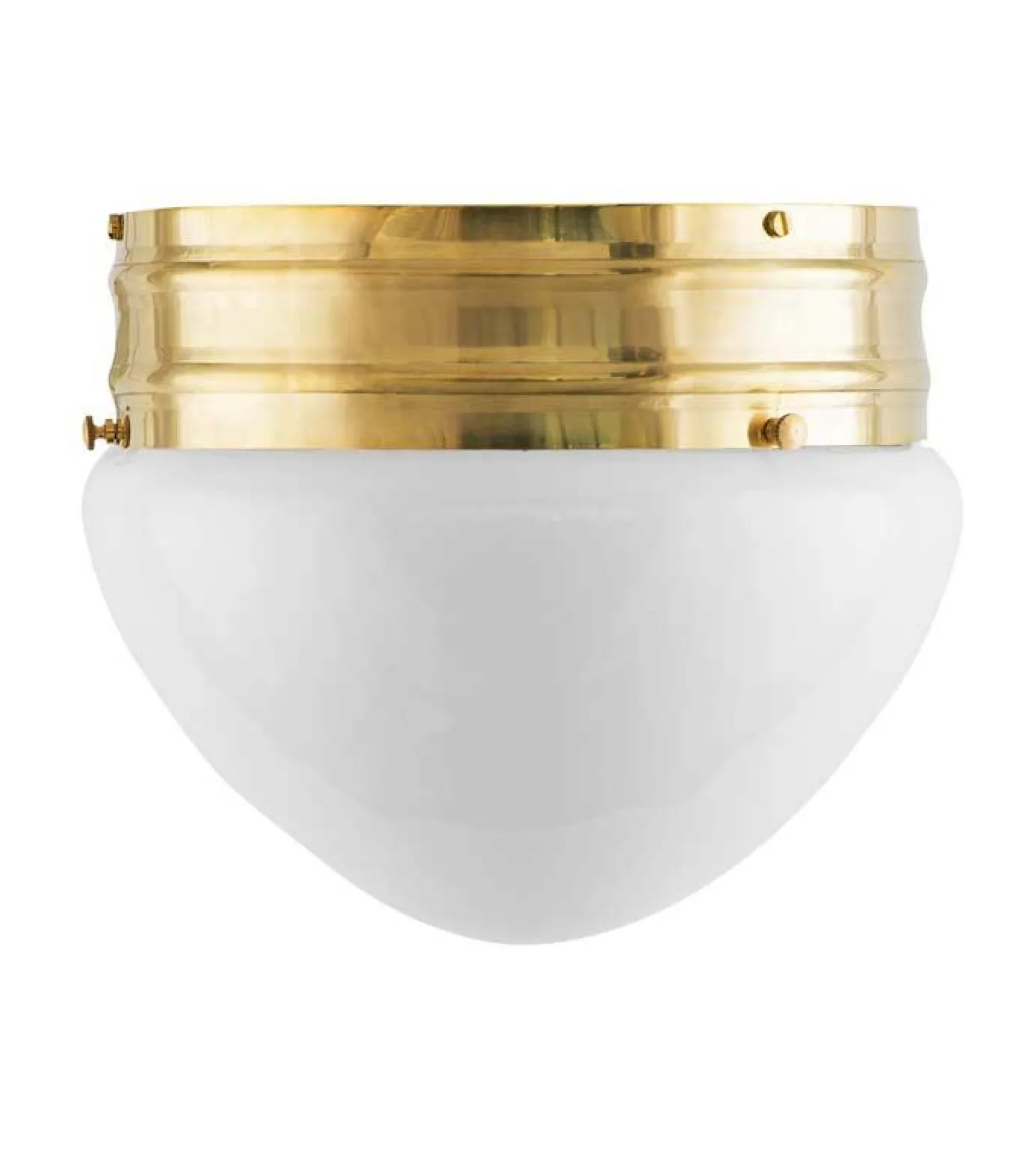 Taklampa - Heidenstamplafond 200 mässing, opalvit