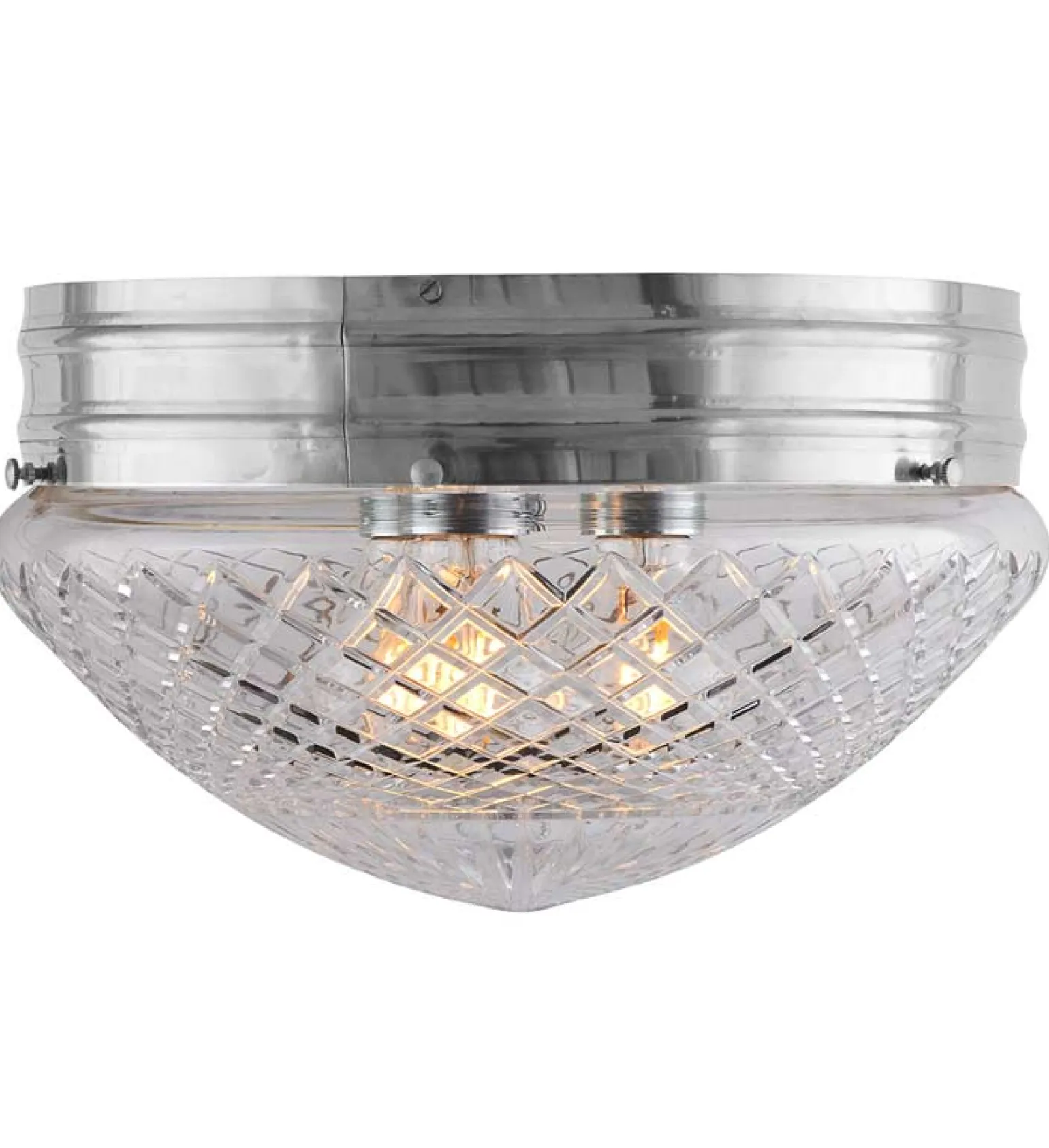 Taklampa - Heidenstamplafond 300 nickel, klarglas