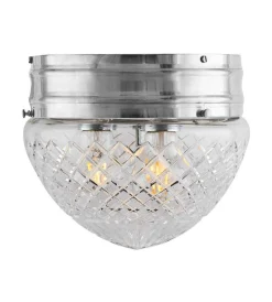 Taklampa - Heidenstamplafond 200 nickel, klarglas