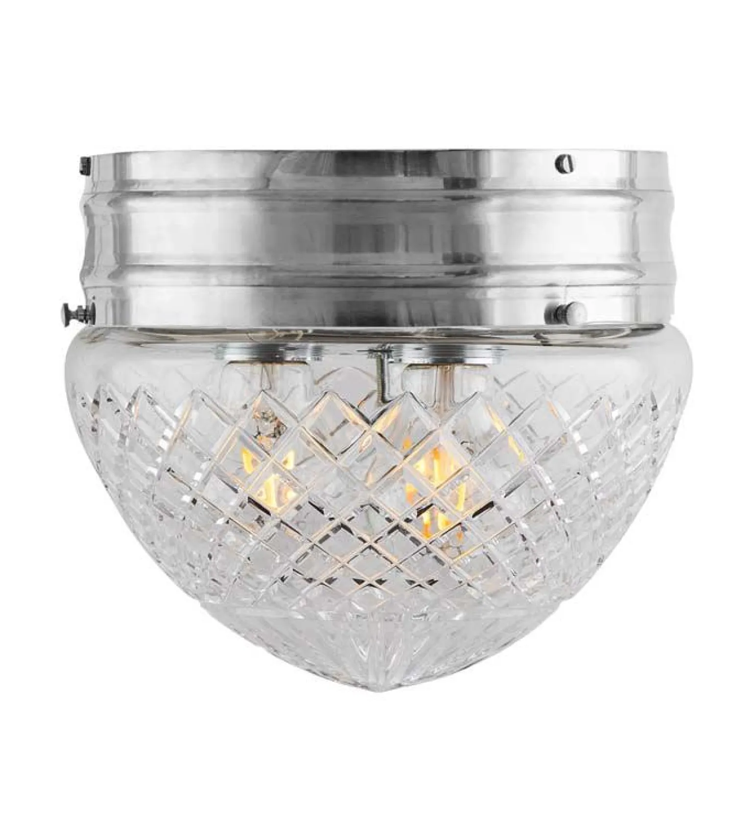 Taklampa - Heidenstamplafond 200 nickel, klarglas