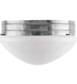 Taklampa - Heidenstamplafond 300 nickel, opalvit