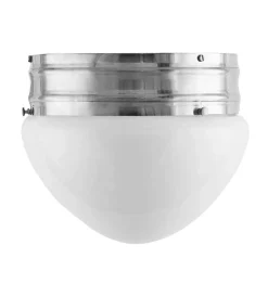 Taklampa - Heidenstamplafond 200 nickel, opalvit