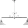 Taklampa - Spelbordslampa med ornament nickel, vit skärm