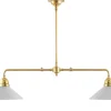Taklampa - Spelbordslampa mässing, raka skärmar