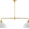 Taklampa - Spelbordslampa mässing, rundade skärmar