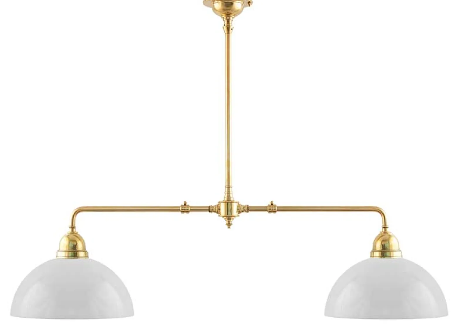 Taklampa - Spelbordslampa mässing, rundade skärmar