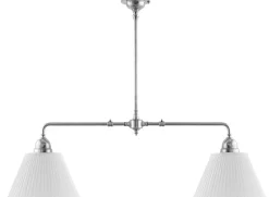 Taklampa - Spelbordslampa nickel, tygskärmar
