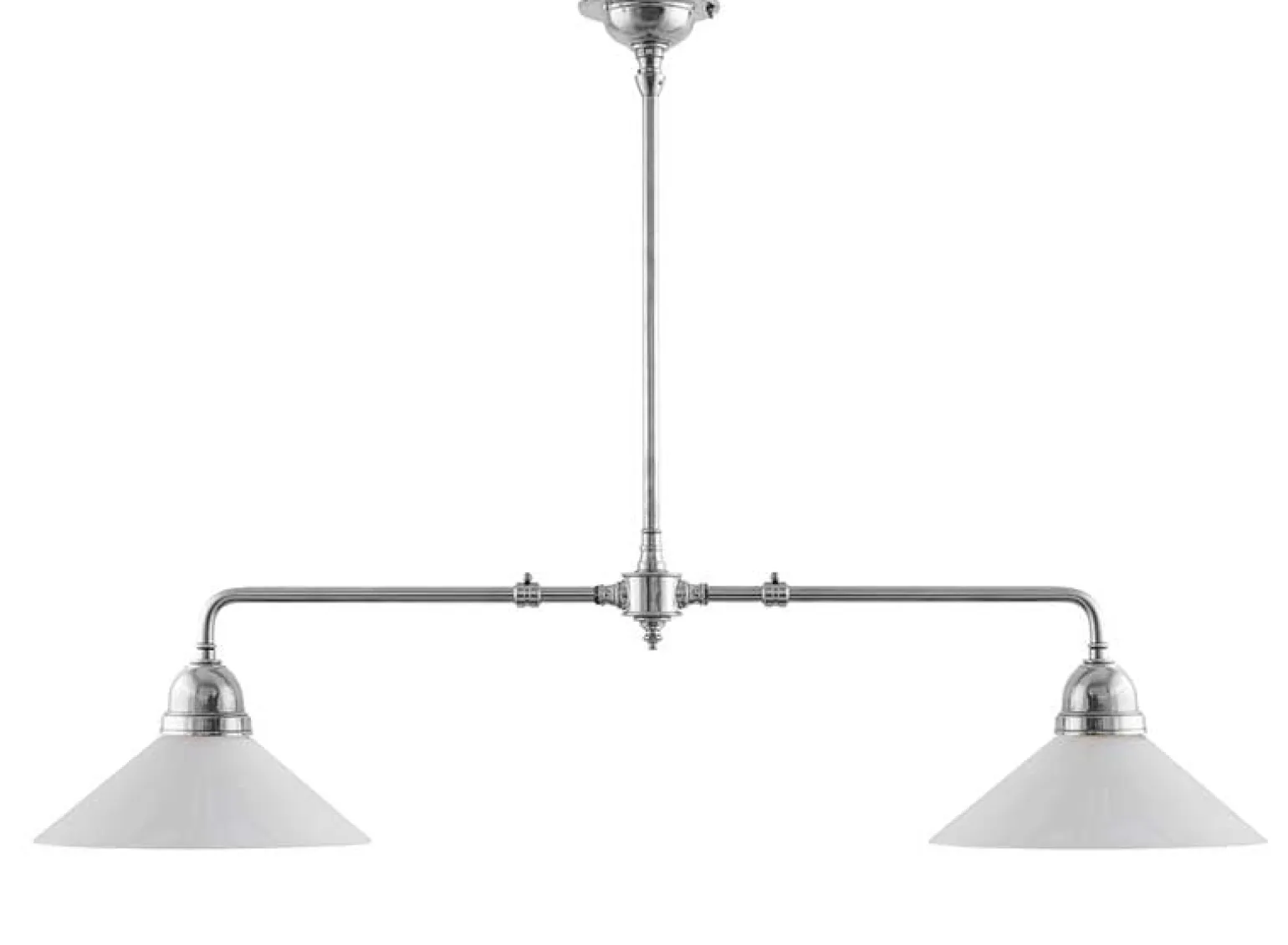 Taklampa - Spelbordslampa nickel, vit skärm