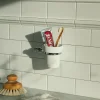Tandborstmugg Brighton - Krom vägg