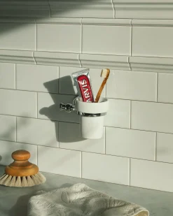 Tandborstmugg Brighton - Krom vägg