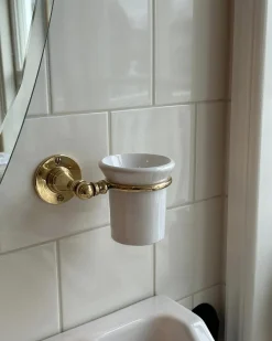 Tandborstmugg Brighton - Mässing vägg
