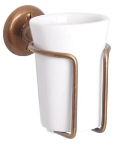 Tandborstmugg - Haga vägg - Brons/Porslin