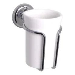 Tandborstmugg - Haga vägg - Krom/Porslin