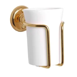 Tandborstmugg - Haga vägg - Mässing/Porslin
